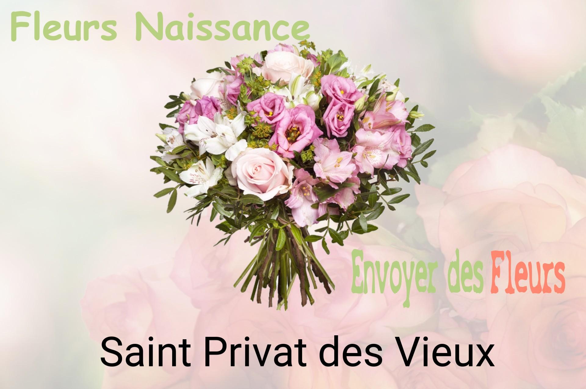 Bouquet de fleurs de naissance livré à Saint-Privat-des-Vieux